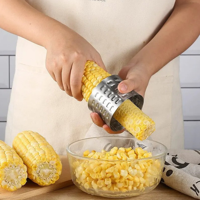 1pc Stainless Steel Corn Stripper Cob Remover Cutter Kitchen Cooking Tool – NEW