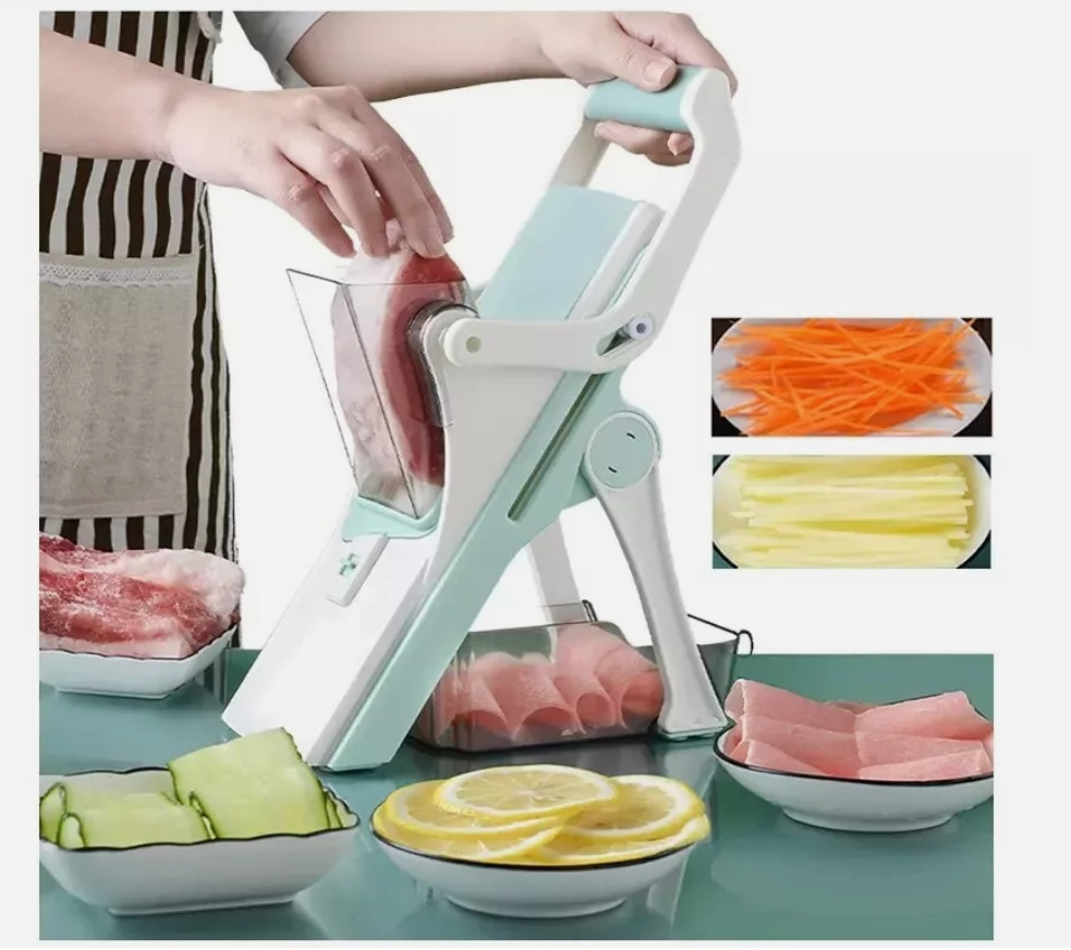 Safe Mandoline Slicer 5 in 1 Vegetable Chopper Food Potato Cutter Adjustable