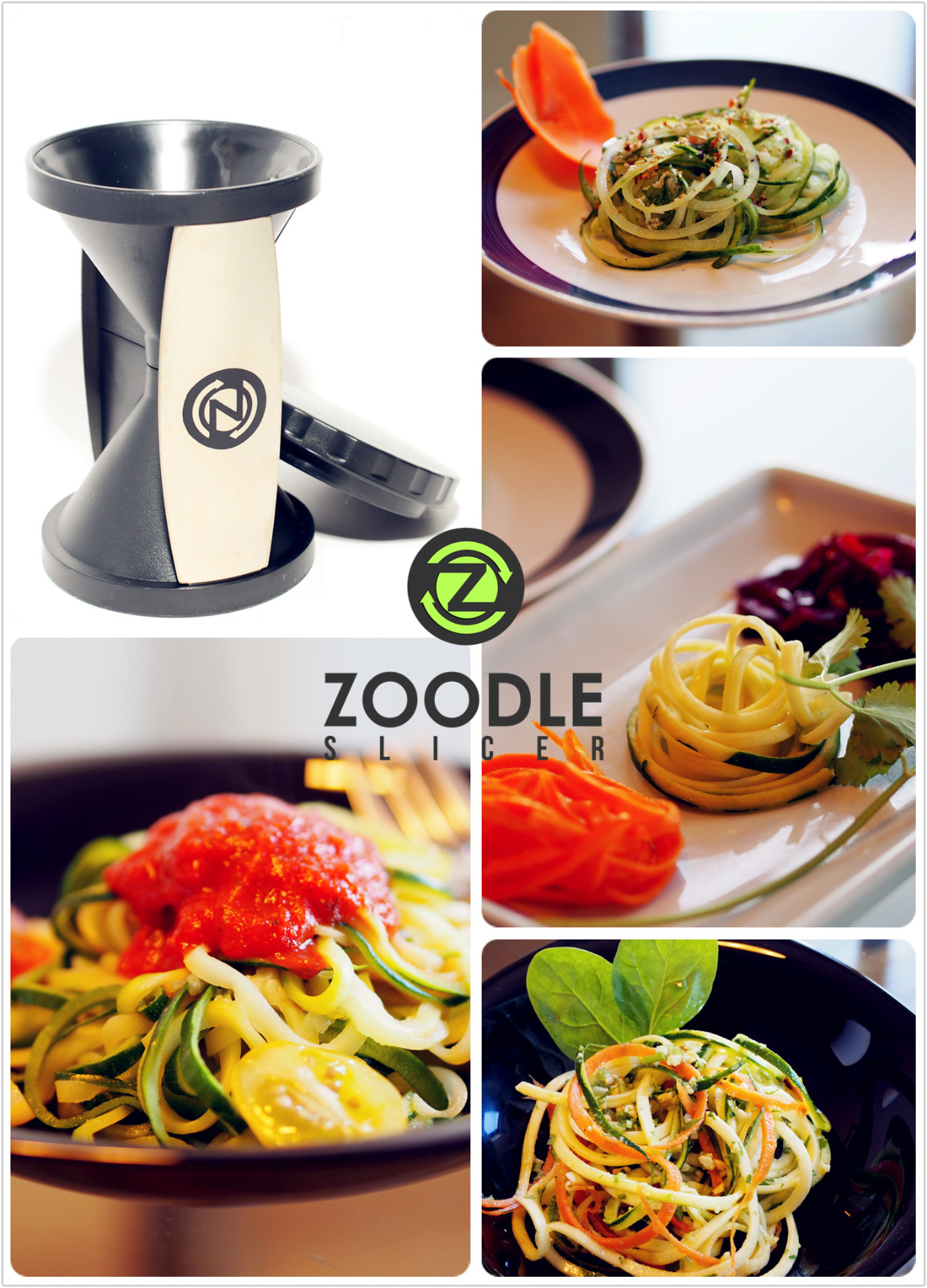 The Original Zoodle Slicer -Vegetable Spiral Slicer w BONUS Peeler! US SELLER!!