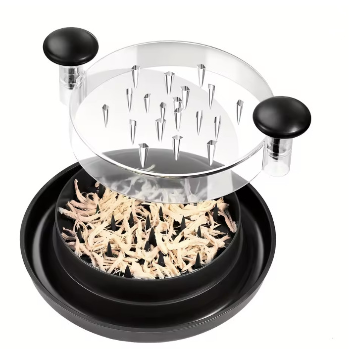 1pc Chicken Shredder Rotating Tool Transparent Cover Meat Vegetable – NEW
