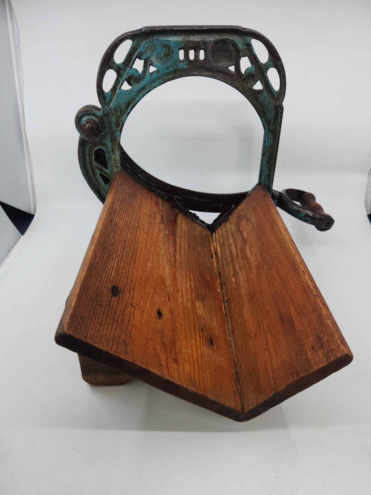 Antique No. 3 Cast Iron Manual Bread Slicer Primitive Farmhouse Kitchen Decor