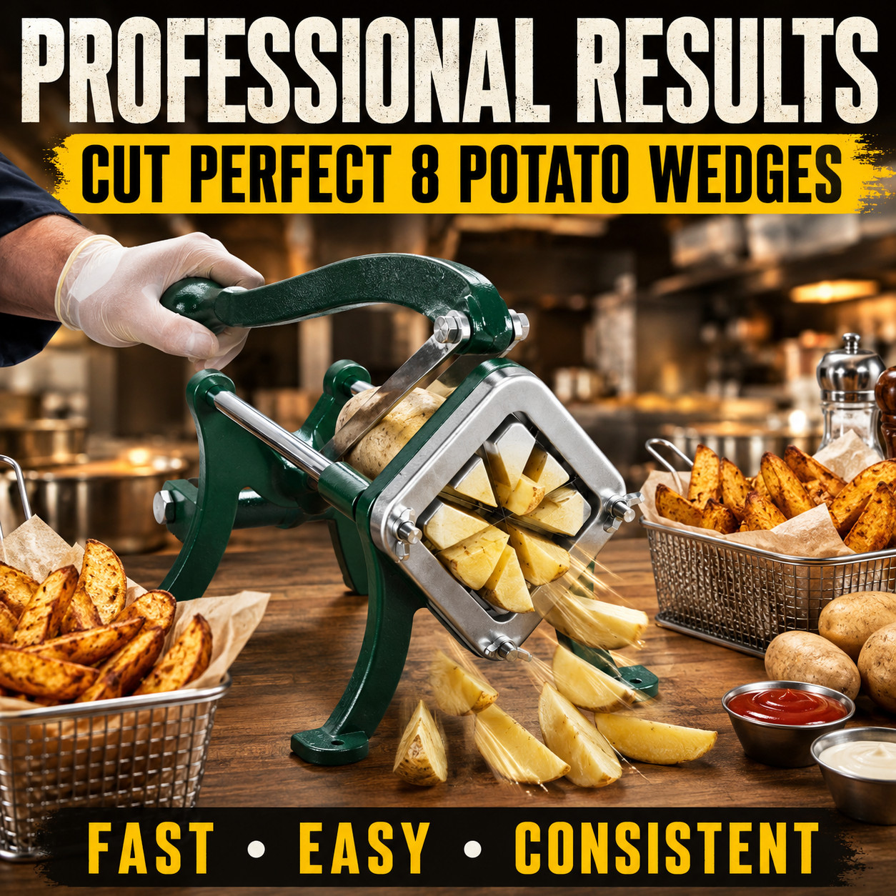 Heavy Duty 8 Wedge Potato Cutter Commercial French Fry Cutter Manual