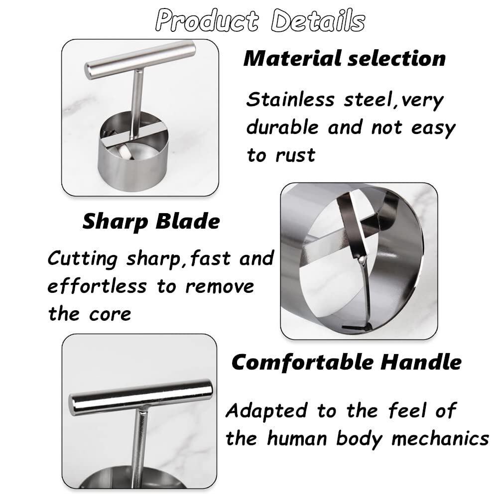 Stainless Steel Corer Tool Fruit Core Fruit Hole Digger Baking Big sale！！