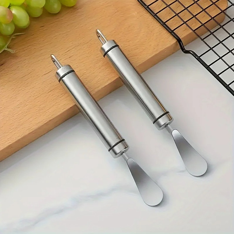 1 pc Stainless Steel Citrus Peeler with Handle – Orange Lemon Easy Peel Tool