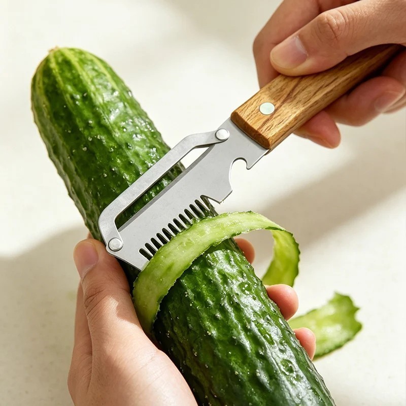 NEW 2 in 1 Multi-Functional Vegetable Peeler for Kitchen Stainless Steel Peeler*