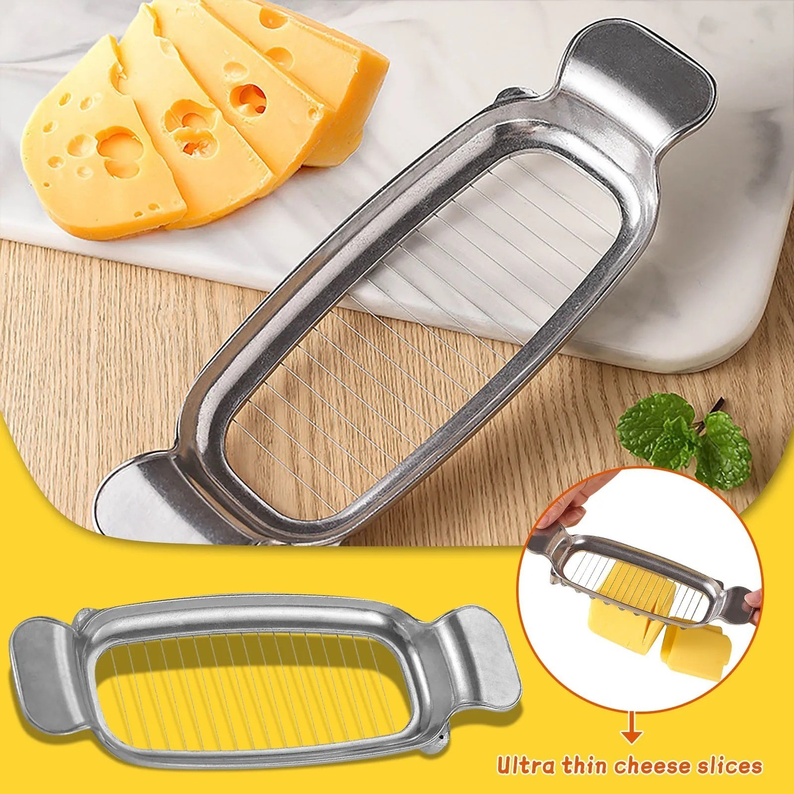 Stainless Steel Butter Slicer Cheese Cutter Kitchen Accessories Endurance Silver