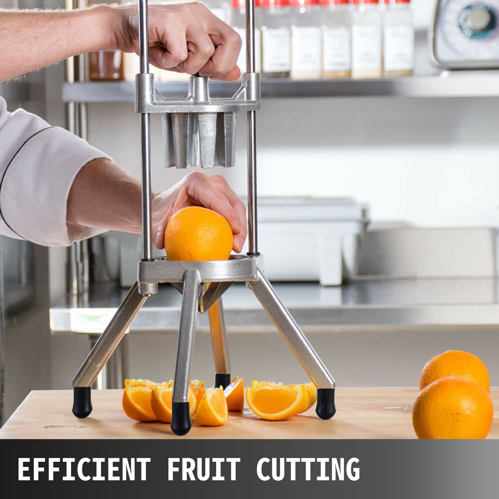 VEVOR 6-Section Wedge Fruit Dicer Food Citrus Cutter Lemon Fruit Cutter SUS