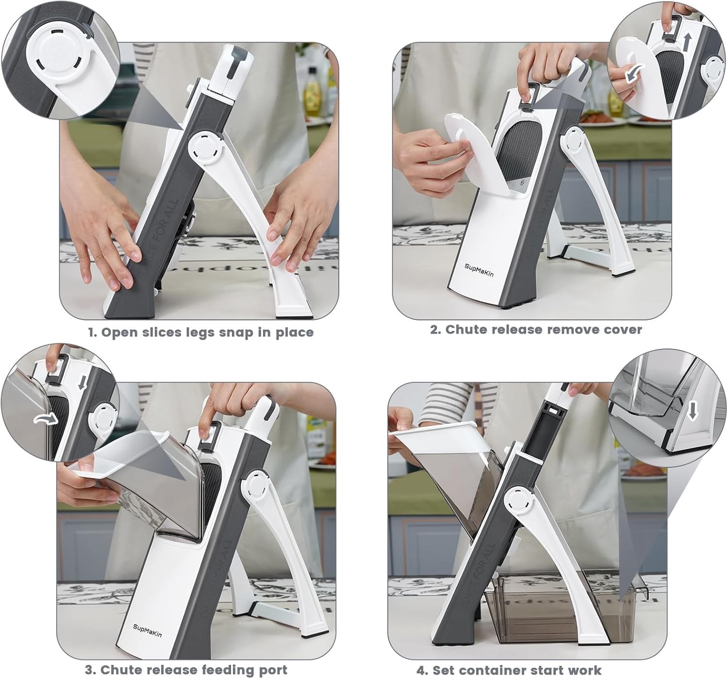 Upgrade Safe Mandoline Slicer: Multi Vegetable Chopper for Effortless Meal Prep