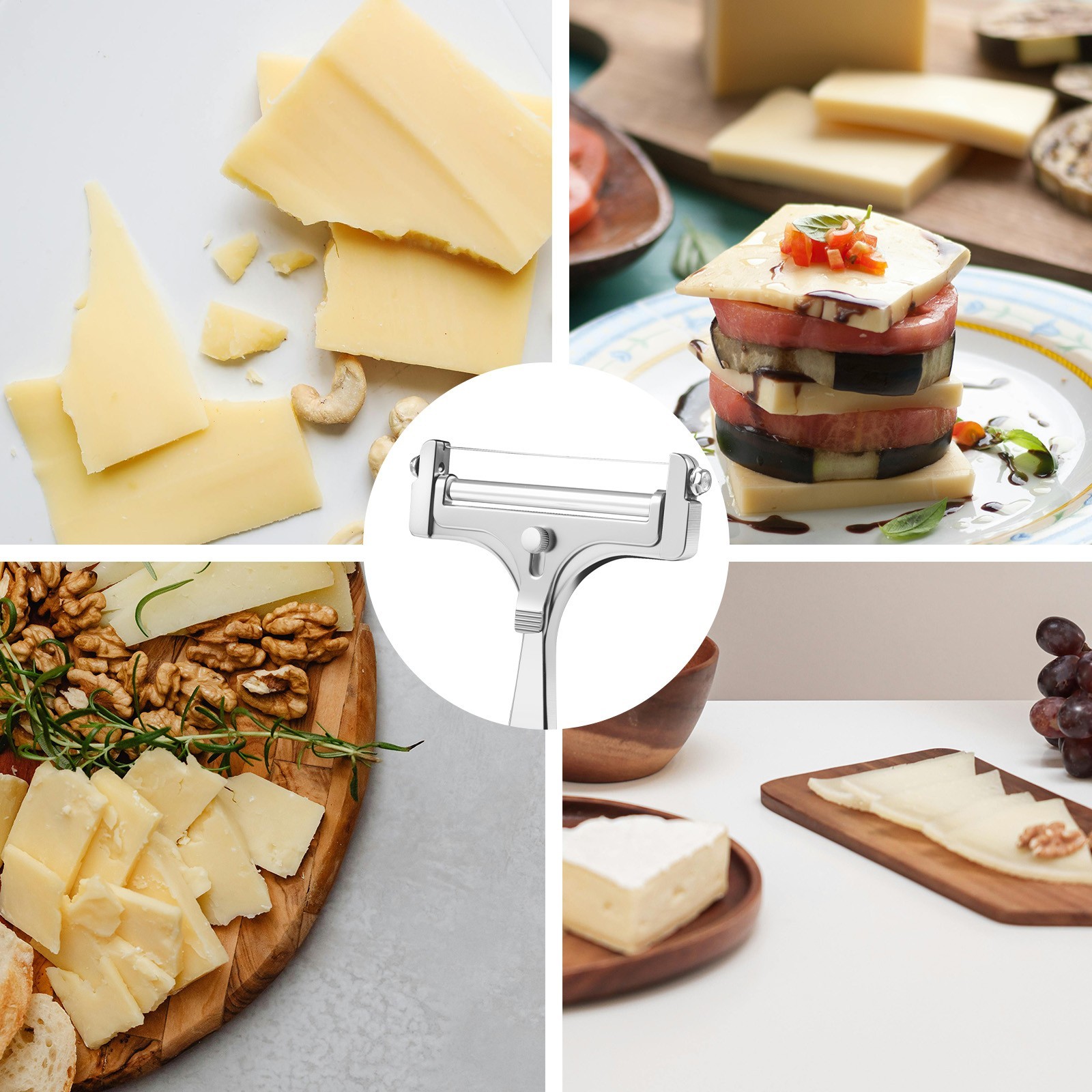 Stainless Steel Cheese Slicer Adjustable Thickness Wire Cheese Cutter Perfectly