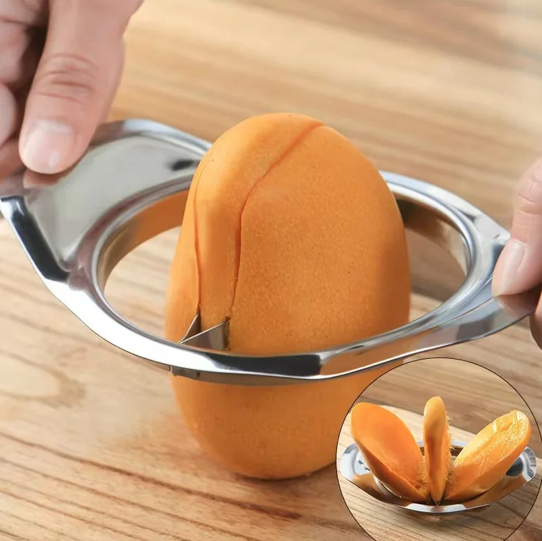 1 pc Mango Slicer Stainless Steel Fruit Cutter Corer Peeler Tool