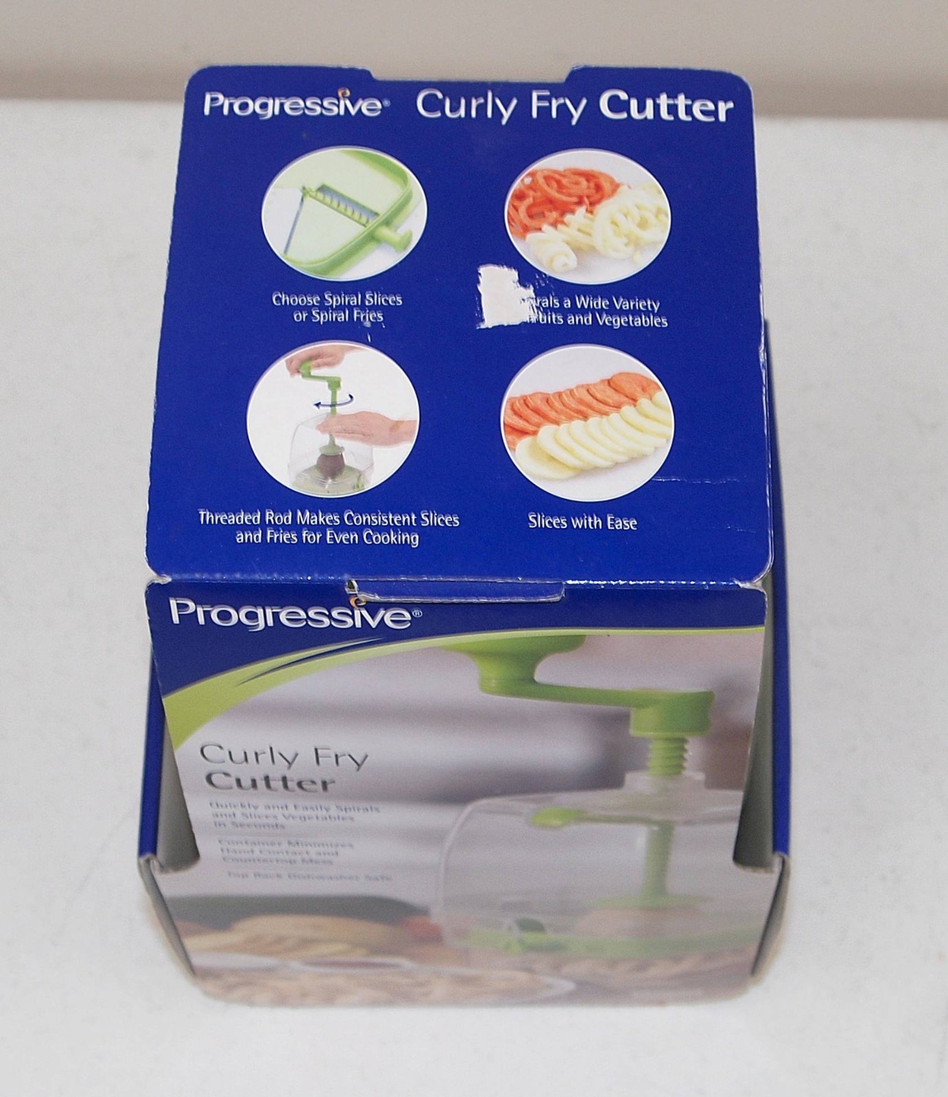 New!! PROGRESSIVE “Curly French Fry Cutter” FRUIT & VEGETABLE SPIRAL SLICER