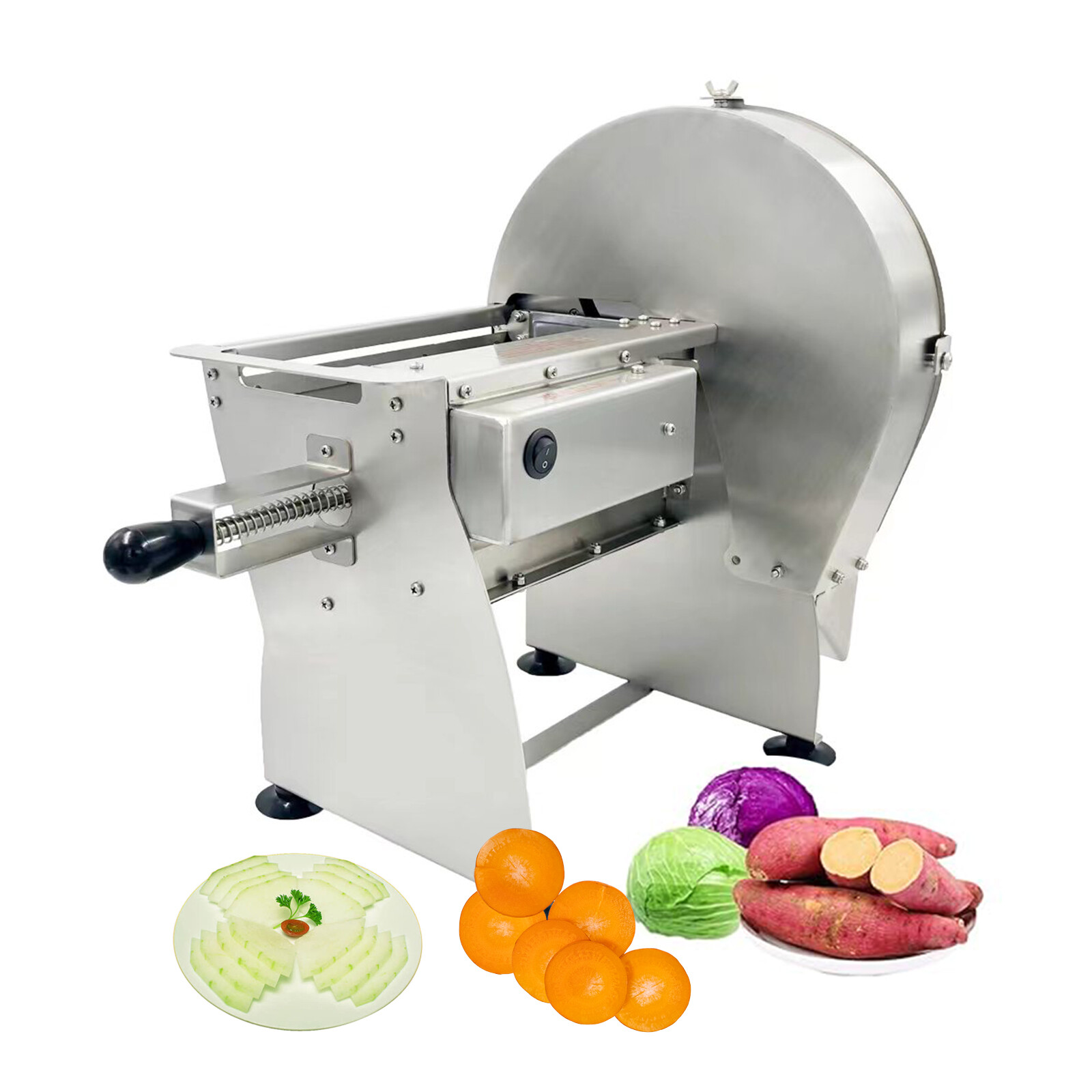Fruit Vegetable Slicing Machine Cabbage Shredder Silver Commercial Potato Slicer