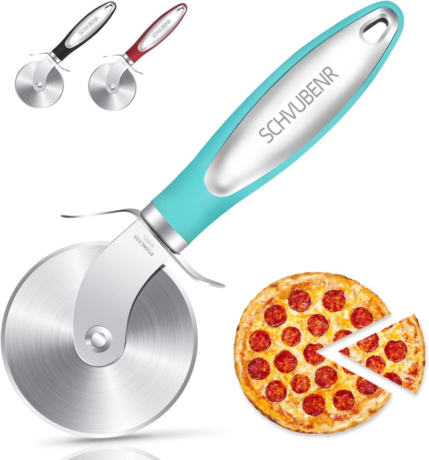 Premium Pizza Cutter Wheel Stainless Steel Sharp Easy Clean Large Small Pizza