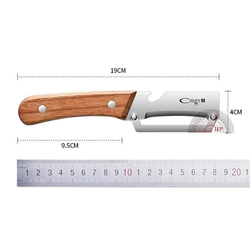 1 Pc Stainless Steel Peeler with Wooden Handle – Fruit & Vegetable Slicer