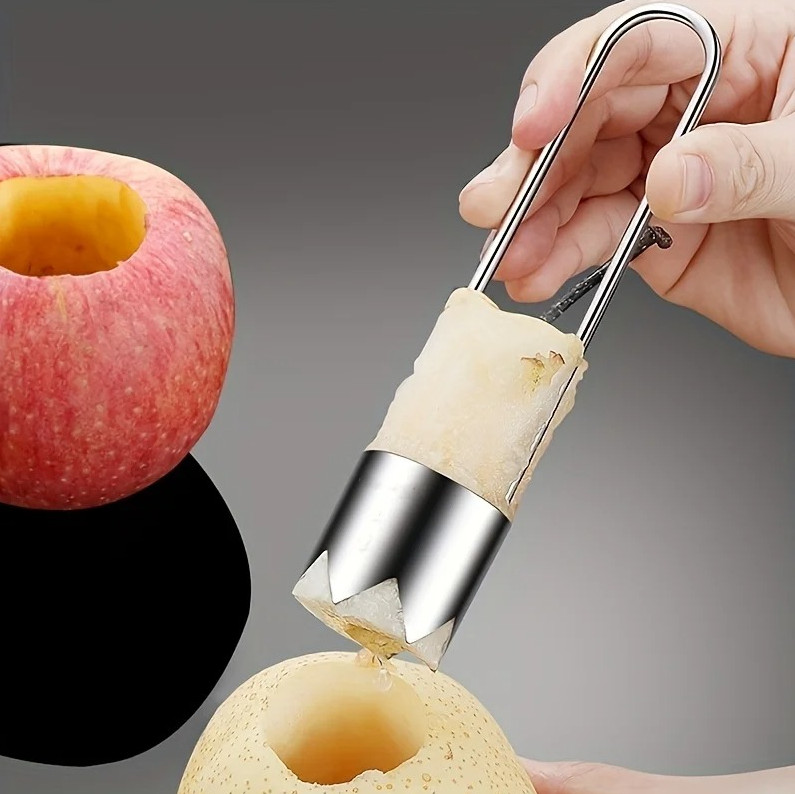 1 pc Stainless Steel Fruit Corer Apple Pepper Core Remover Tool