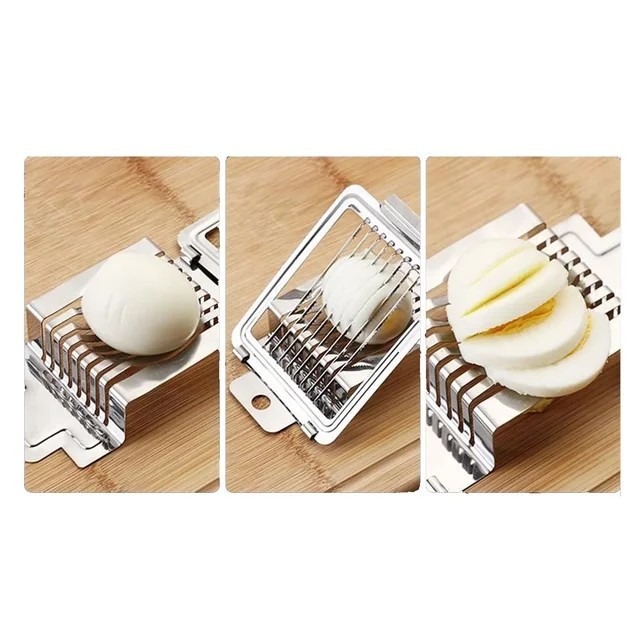 Stainless Steel Boiled Egg Slicer Cutter Mushroom Tomato Ham Kitchen Chopper USA