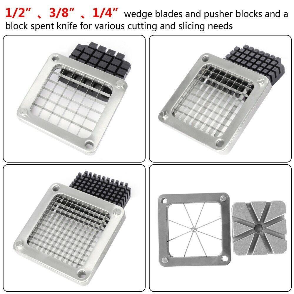 Commercial Vegetable Chopper French Fry Cutter with 4 Blades Potato Slicer