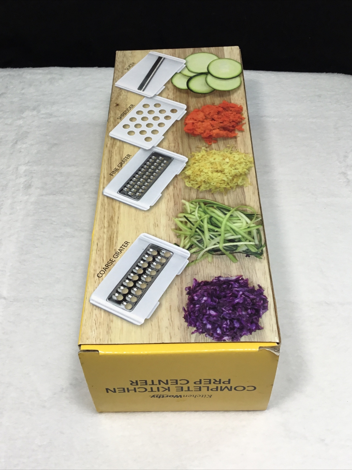 Kitchen Worthy Complete Kitchen Prep Center Slicing Shredding and Grating