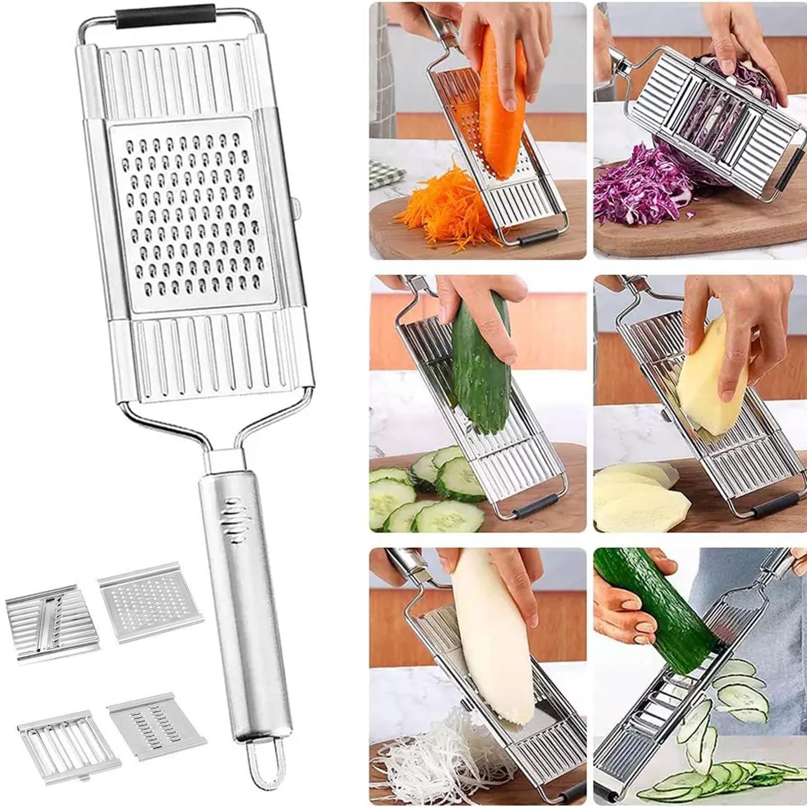 Cut Set BEST Multi-Purpose Vegetable Slicer Cuts Stainless Steel Grater Shredder