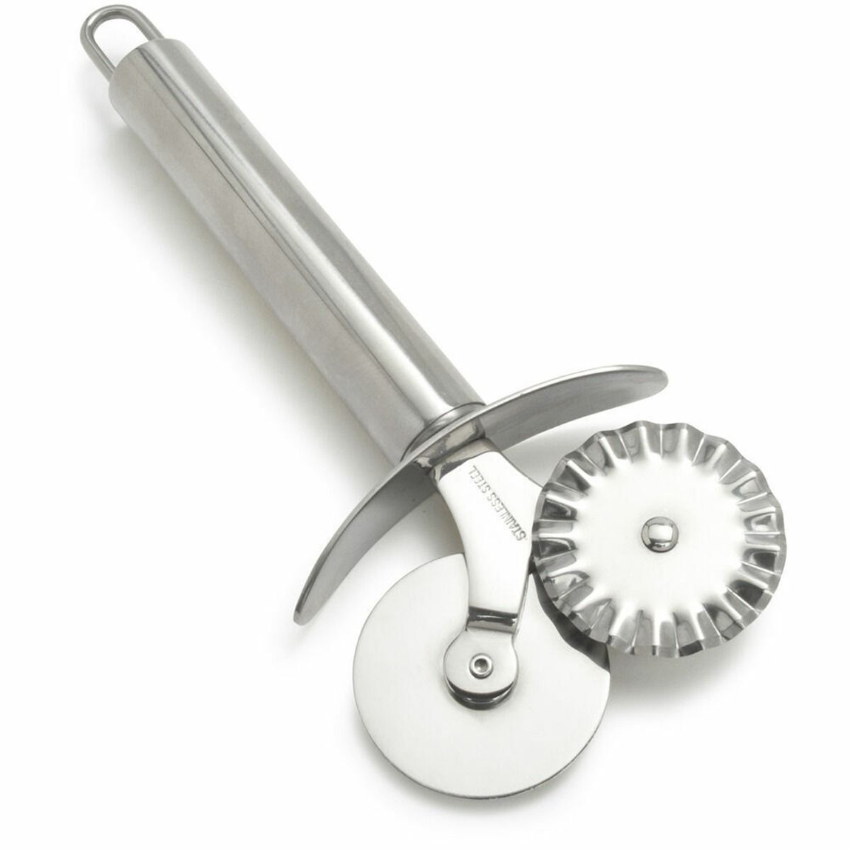 2in1 Pizza & Pastry Cutter Stainless Steel Pizza Cutter Wheel Easy to Cut Clean