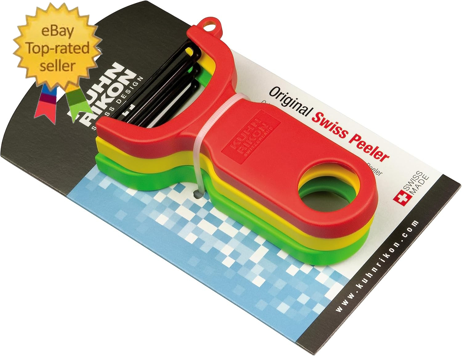 Original Swiss Peeler 3-Pack Red/Green/Yellow