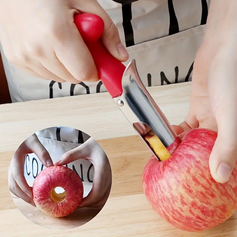Fruit Apple Corer Pear Tools Stainless Steel Kitchen Twist Easy Core Remover US