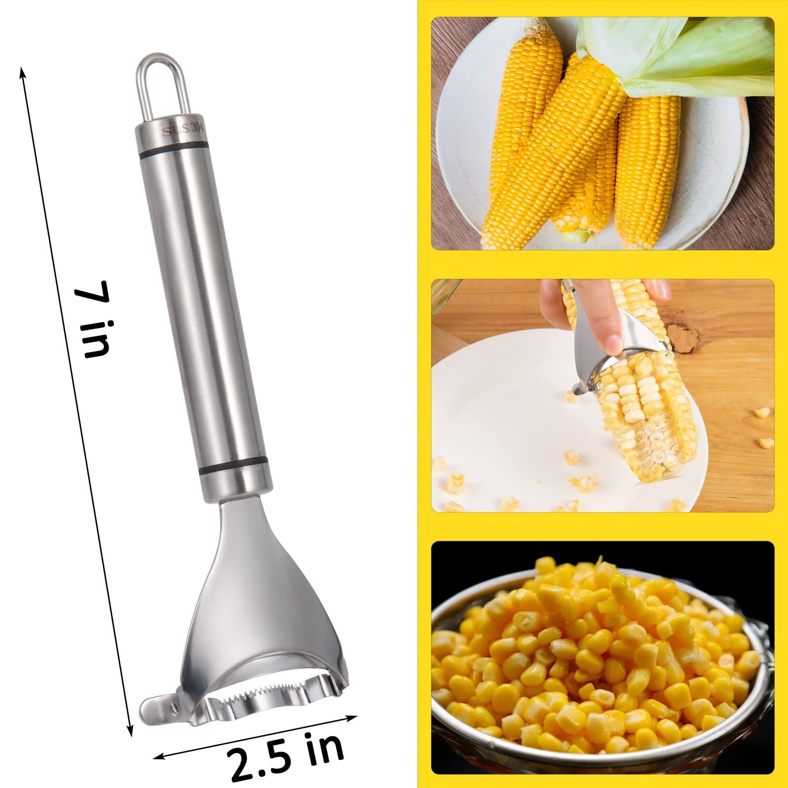 Corn Cob Peeler – Stainless Steel Thresher & Stripper, Kitchen Cutting Tool