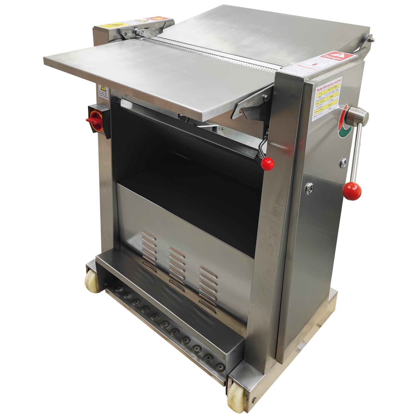 Automatic Pork Meat Skin Peeling Machine 110V 750W Movable Peeler Adjustable