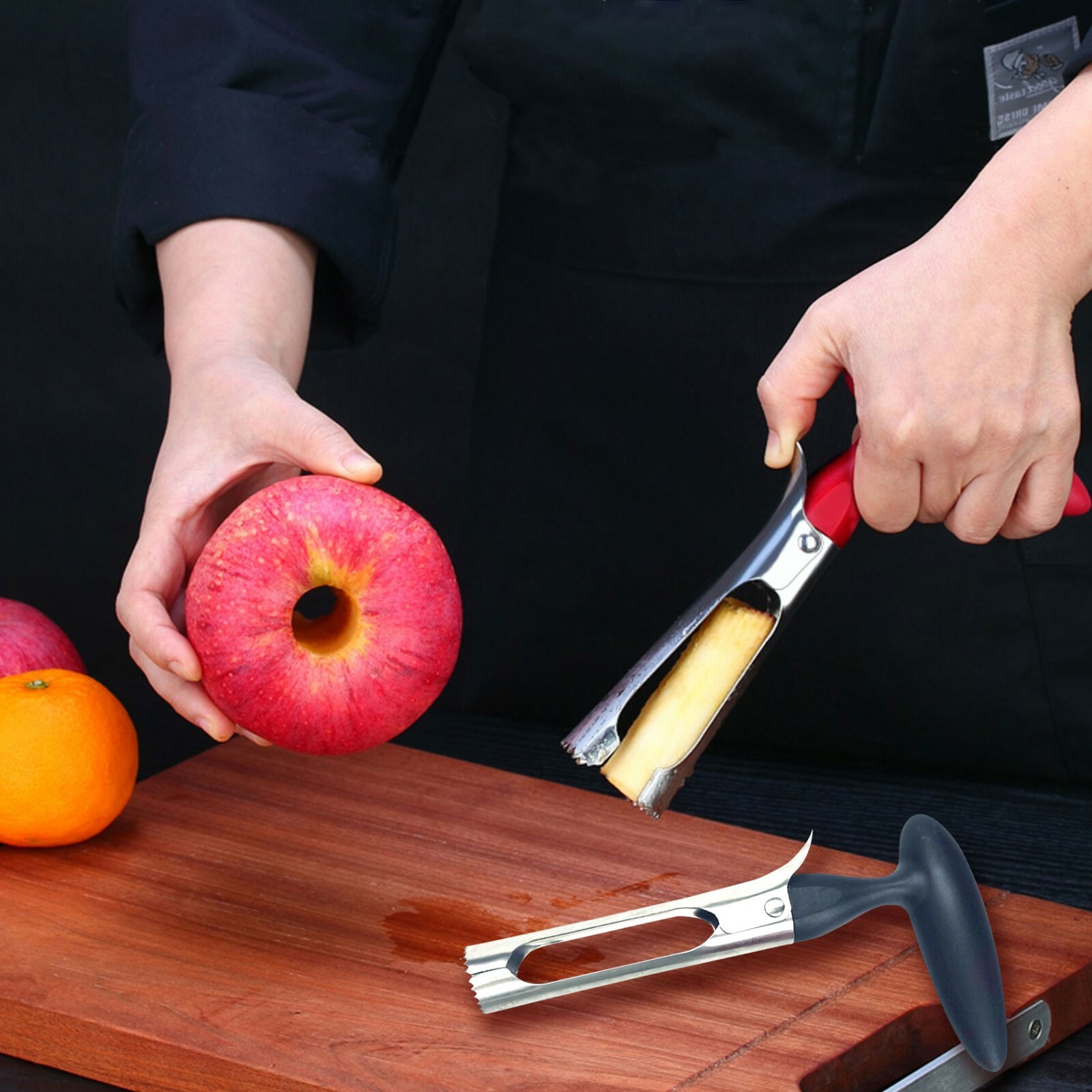 2 Pack Apple Corer Stainless Steel Pear Core Remover Tool for Home Kitchen