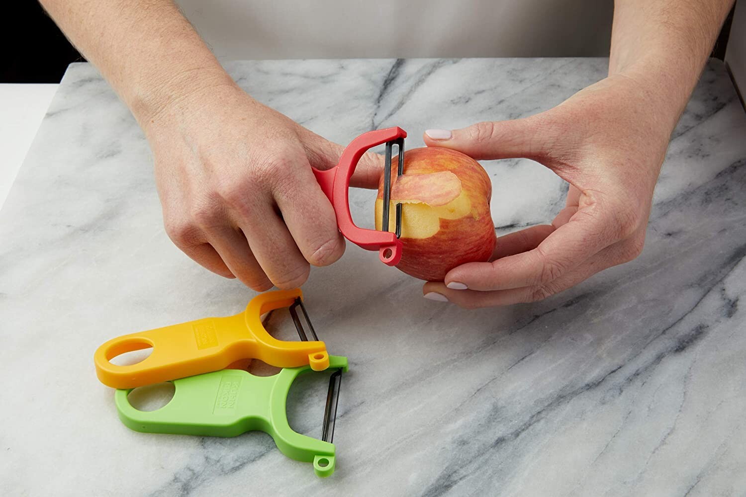 Kuhn Rikon 2784 3-Set Original Swiss Peeler, Red/Green/Yellow, Set of 3 NEW