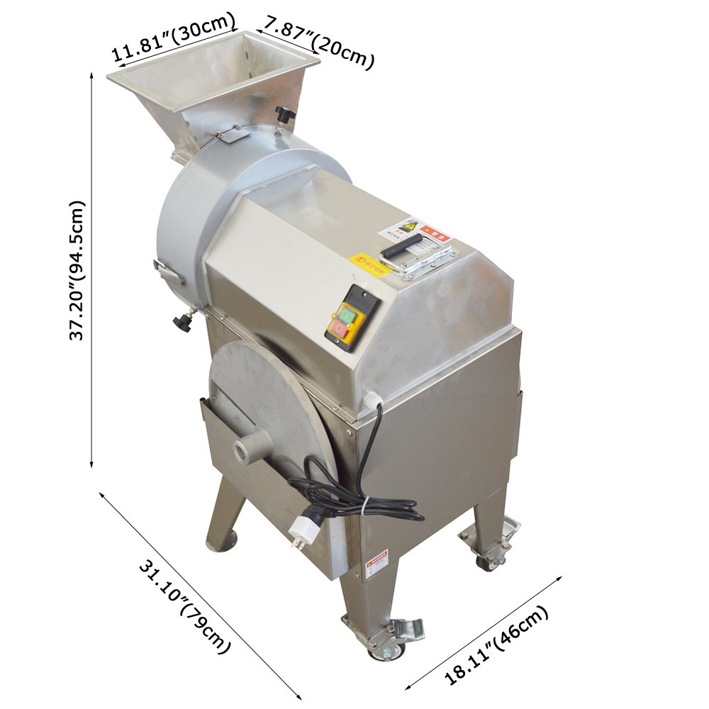 110V 60Hz Electric Potato Dicer & Shredder 750W 1HP Commercial Vegetable Cutter