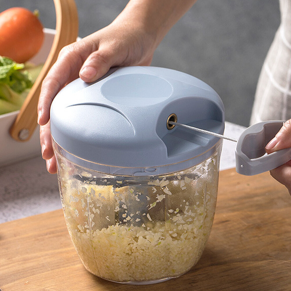 US 1-2 Pc Hand Blender Kitchen Tool Pull Vegetable Food Chopper Slicer Processor