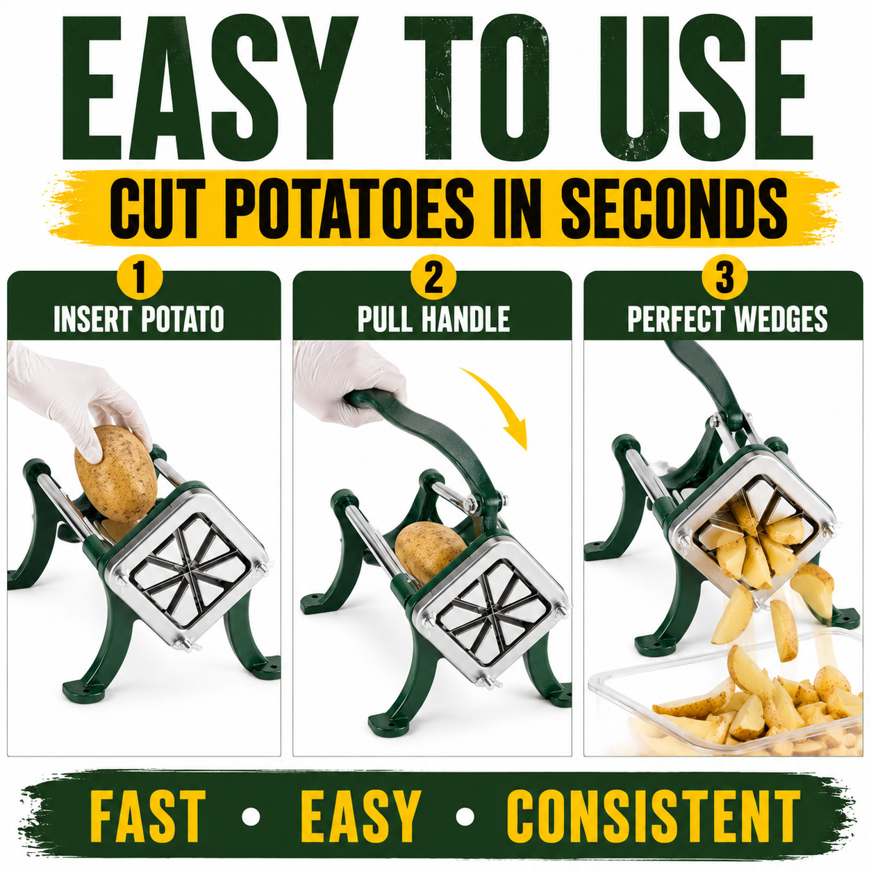 Heavy Duty 8 Wedge Potato Cutter Commercial French Fry Cutter Manual
