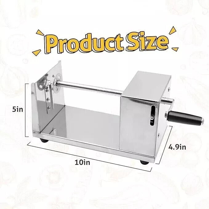 Tornado Potato Spiral Cutter, Manual Stainless Steel Potatoes Twister Slicer BBQ