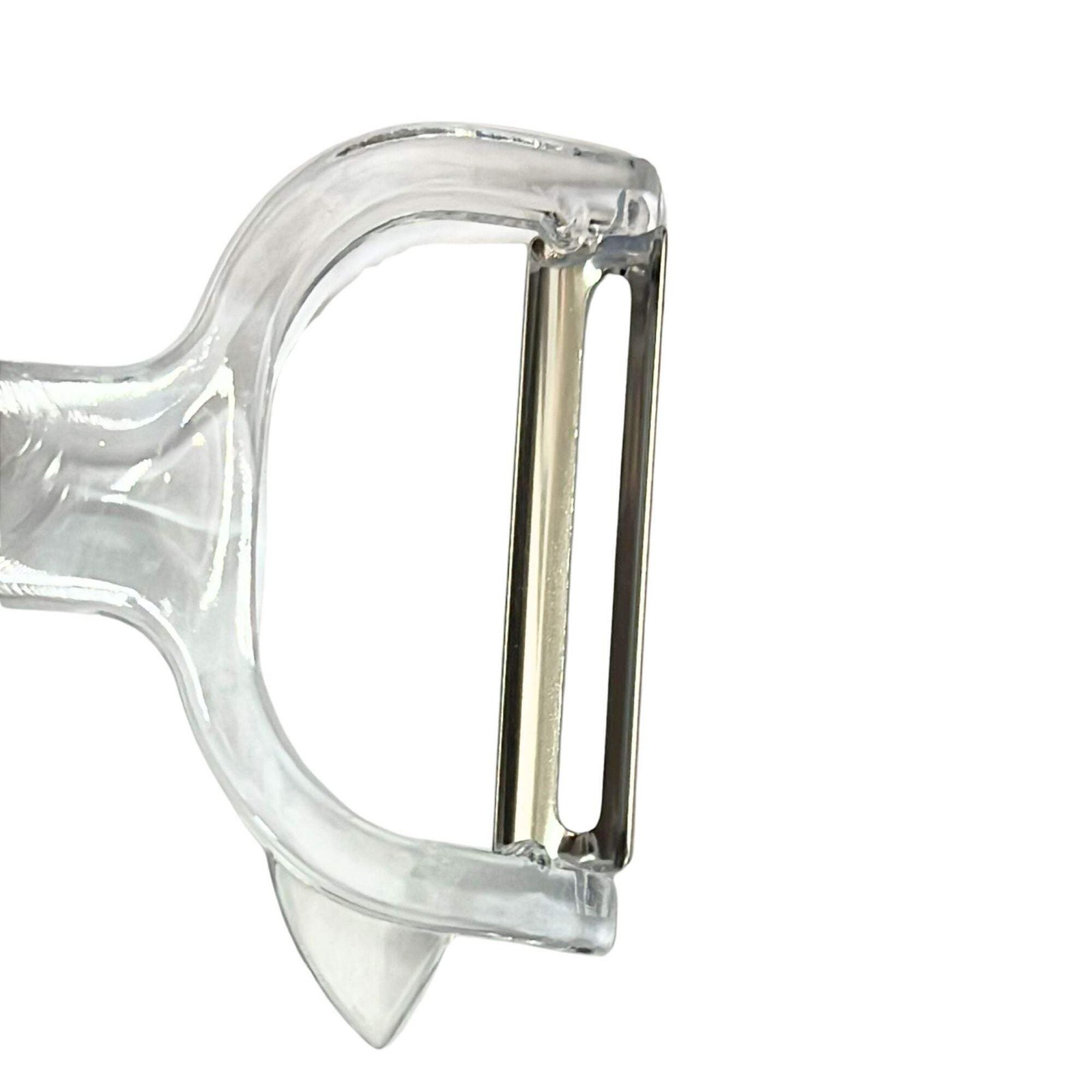 Crystal Handle Fruit & Vegetable Peeler – Flat Blade Design, 6.5″ Long