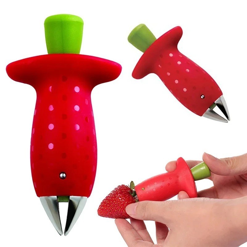 Strawberry Slicer Cutter Corer Huller Fruit Stem Leaf Remover Tool 1Pc
