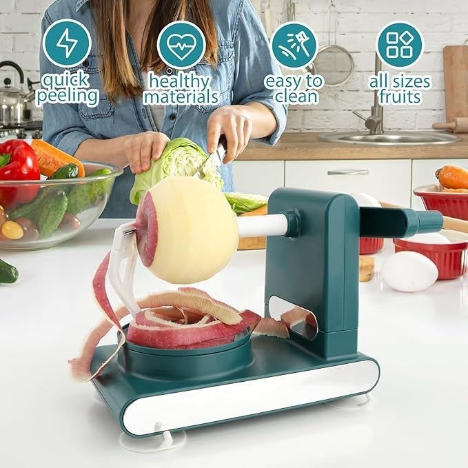 US Fruit Peeler Hand-Cranked Apple Peeling Machine Slicer Corer Potato Peeler
