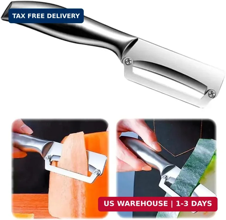 1 Pack Thick Vegetable Peeler-Sugarcane Pumpkin Peeling Knife-Ultra Sharp Stainl