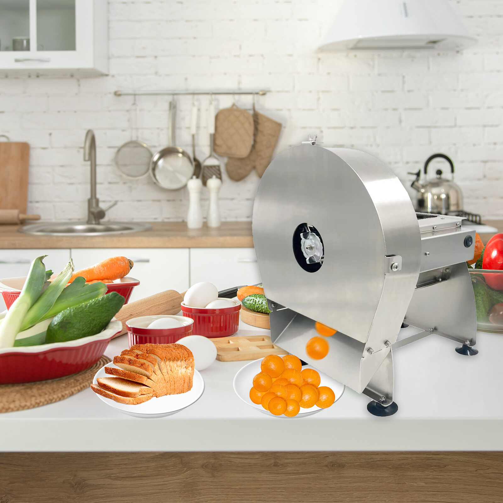 Fruit Vegetable Slicing Machine Cabbage Shredder Silver Commercial Potato Slicer