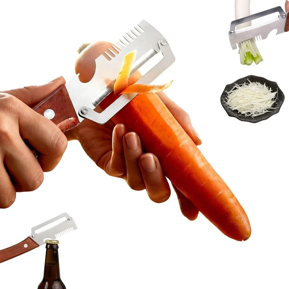 NEW 2 in 1 Multi-Functional Vegetable Peeler for Kitchen Stainless Steel Peeler
