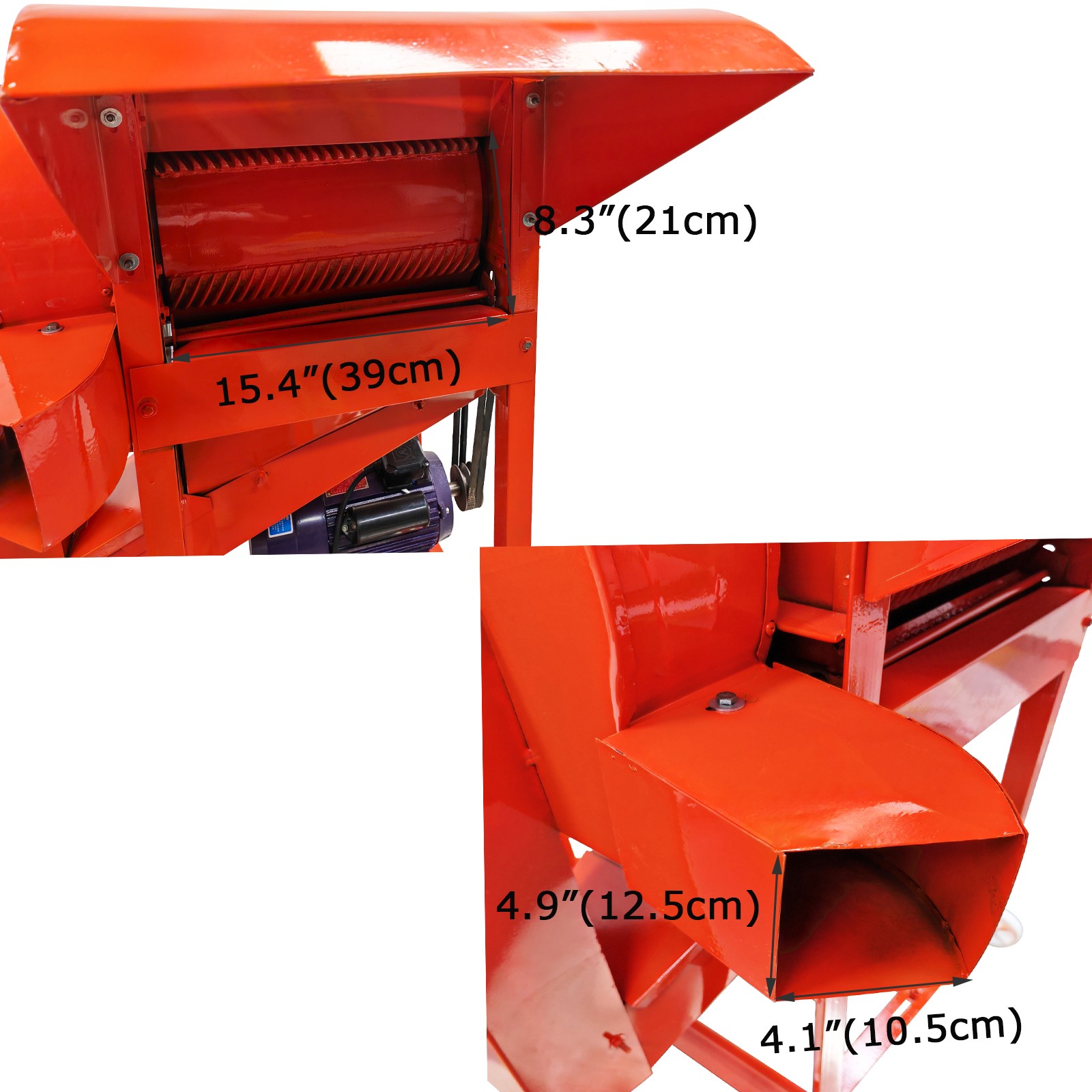 220V Grain Hulling&Peeling Machine Thresher Sheller for Rice Wheat 400-600kg/h