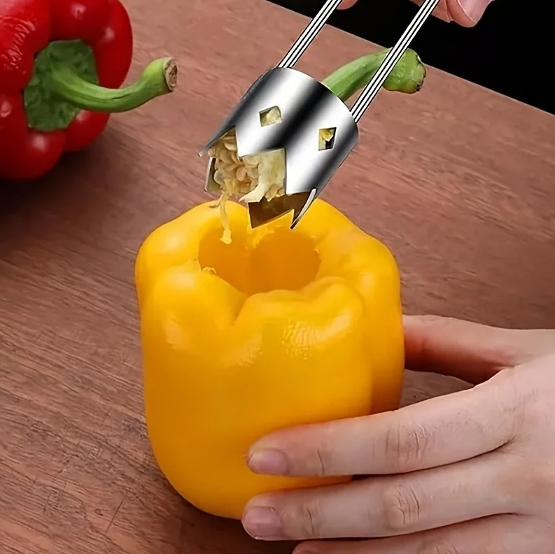 1 pc Stainless Steel Fruit Corer Apple Pepper Core Remover Tool