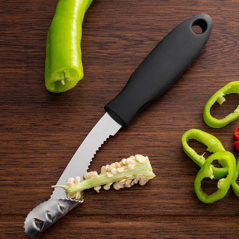 Chili Corer Remover Seed Extractor Jalapeno Pepper Corer Tools Stainless Steel