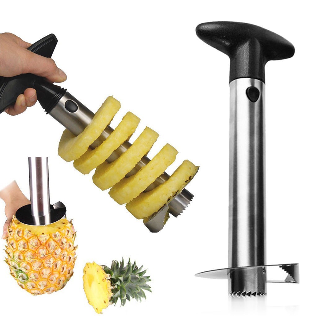 Stainless Steel Pineapple Corer Slicer Handheld Cylindrical Pineapple Cutter