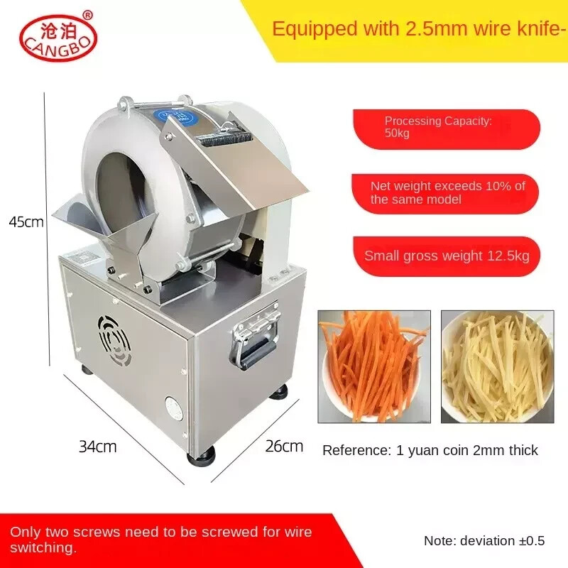 180W Practical Commercial Electric Potato Carrot Slicer Potato Radish 220v