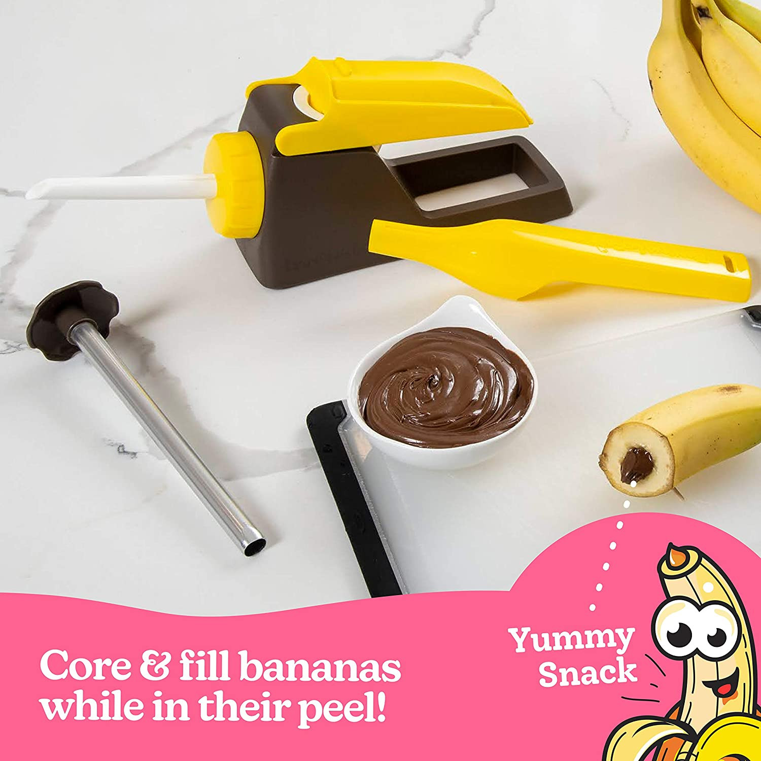 ® Kitchen Gadget – Core & Fill a Banana While Still in Its Peel