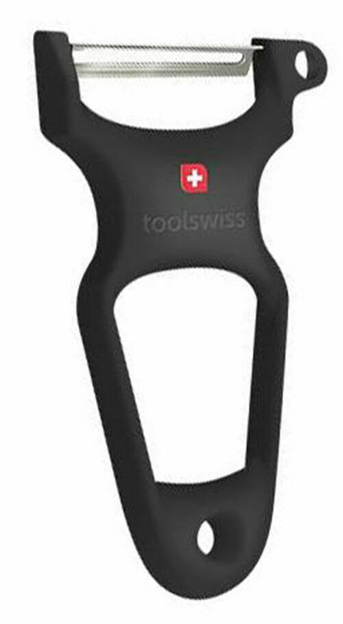 TOOLSWISS Clasinox Stainless Steel Blade Vegetable-Potato Peeler – Black – Swiss
