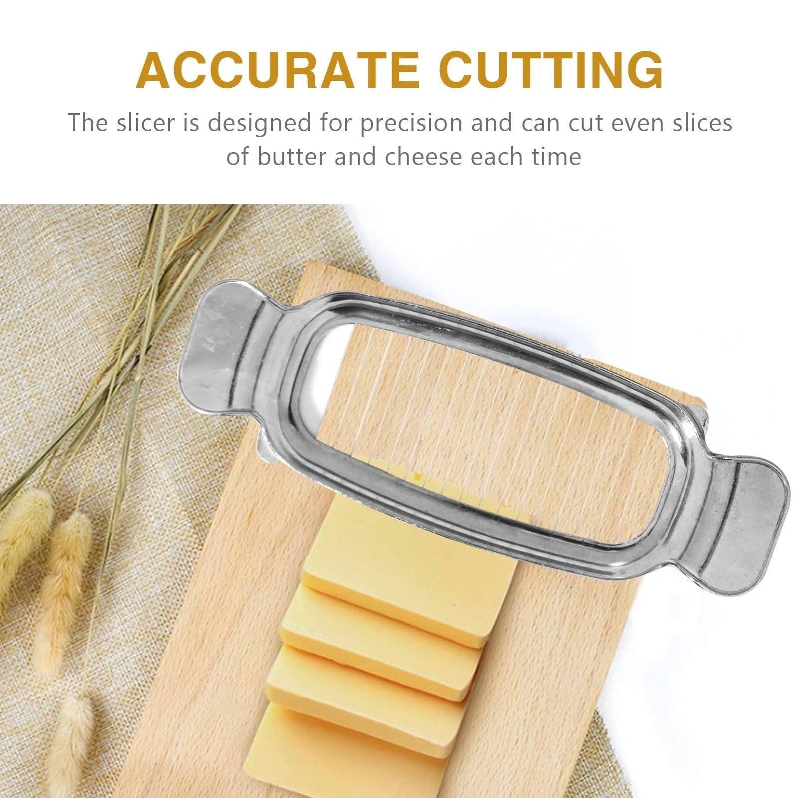 Butter Slicer Stainless Steel Cheese Cutter Kitchen Accessories Endurance Silver