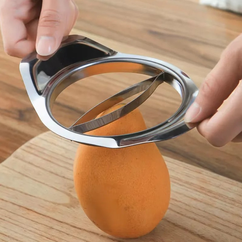 1 pc Mango Slicer Stainless Steel Fruit Cutter Corer Peeler Tool