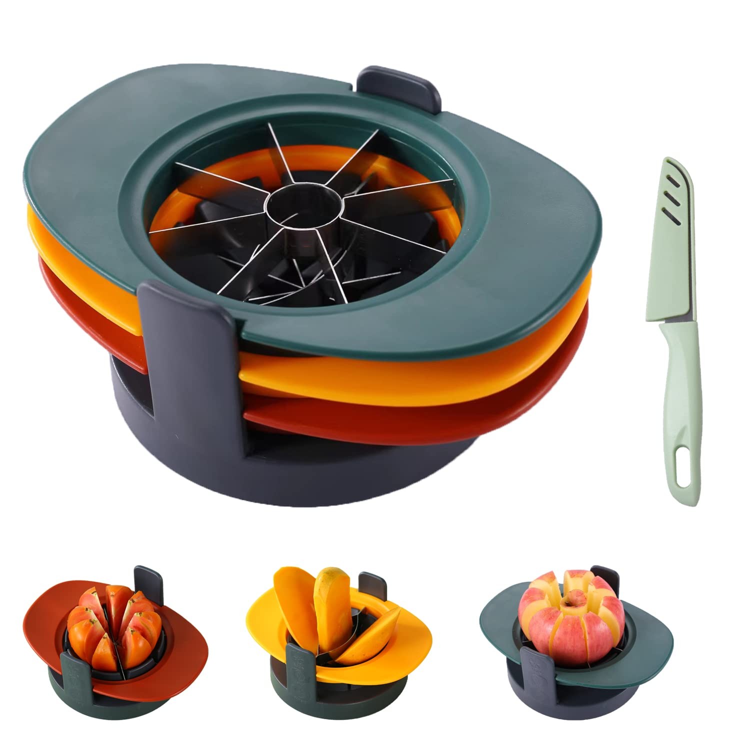 4 in 1 Mango & Apple Corer Slicer Tomato Wedges & Vegetable Cutter – Easy Kitch